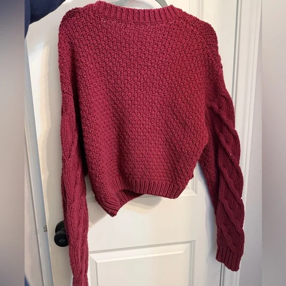 Free People Bonfire Cable Knit Cardi in Cowboy - Picture 6 of 6